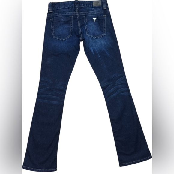 Women’s Y2k ORIGINAL Guess Jeans Dark Wash Daredevil Boot Size 26 EUC No holes - Picture 1 of 16